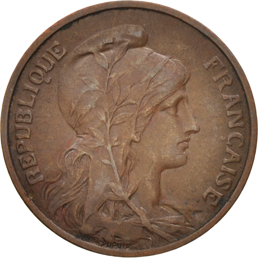 Coin, France, Dupuis, 5 Centimes, 1908, Paris, AU(50-53), Bronze, KM:842