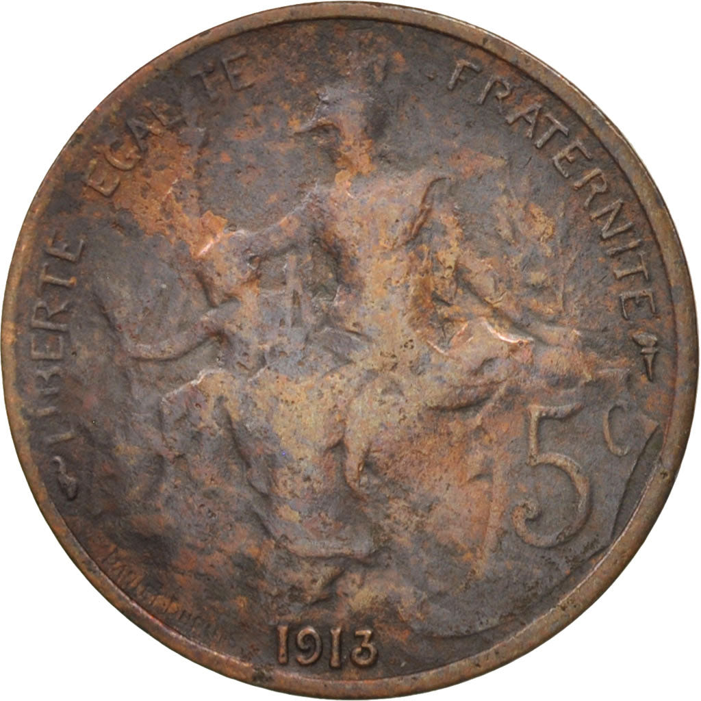 Monnaie, France, Dupuis, 5 Centimes, 1913, Paris, TB+, Bronze, KM:842