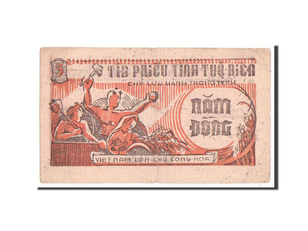 Billete, 5 Dông, 1949, Vietnam, MBC