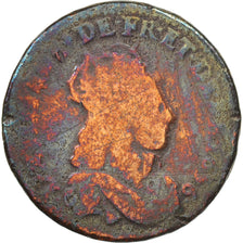 France, Louis XIV, Liard de France au buste juvénile, 1656 D (Lyon), KM 192.5