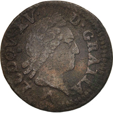 France, Louis XV, Liard à la vieille tête, Liard, 1773, F(12-15), KM 543.11