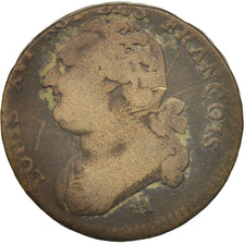 France, 12 deniers françois, 1791, Paris, F(12-15), Bronze, KM 600.1