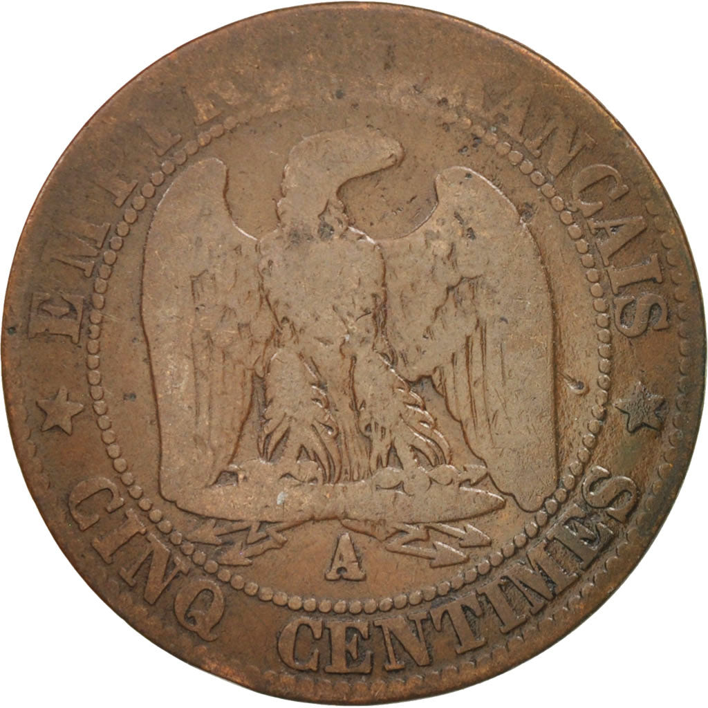 Münze, Frankreich, Napoleon III, Napoléon III, 5 Centimes, 1862, Paris, SGE+