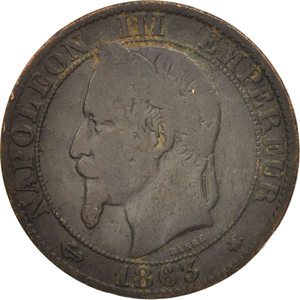 Munten, Frankrijk, Napoleon III, Napoléon III, 5 Centimes, 1863, Paris, FR
