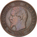 France, Napoleon III, 5 Centimes, 1855, Lille, F(12-15), Bronze, KM 777.7