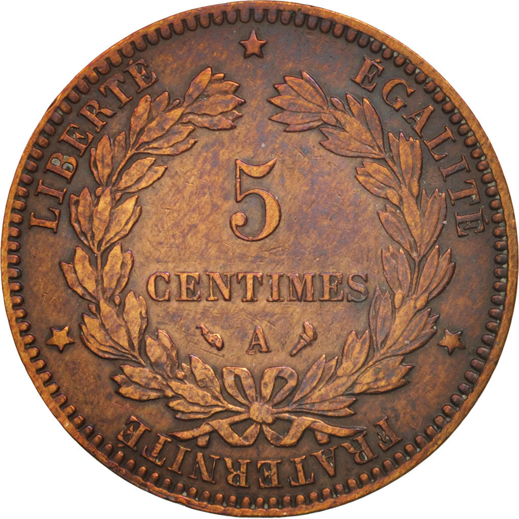 France, Cérès, 5 Centimes, 1897, Paris, EF(40-45), Bronze, KM:821.1