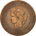 France, Cérès, 5 Centimes, 1892, Paris, VF(30-35), Bronze, KM:821.1