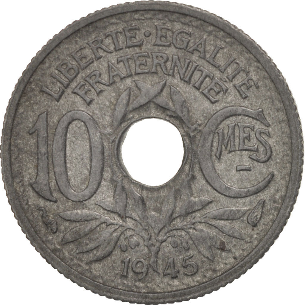 Monnaie, France, Lindauer, 10 Centimes, 1945, TTB, Zinc, KM:906.1, Gadoury:292