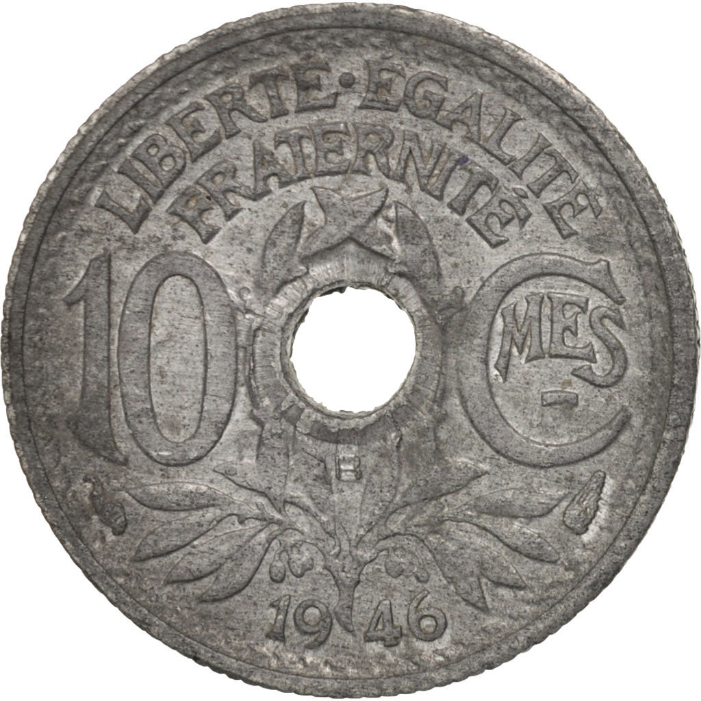 Coin, France, Lindauer, 10 Centimes, 1946, Beaumont - Le Roger, EF(40-45), Zinc