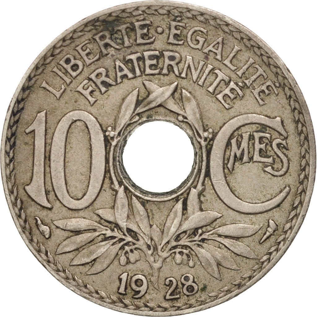 Moneta, Francja, Lindauer, 10 Centimes, 1928, EF(40-45), Miedź-Nikiel, KM:866a