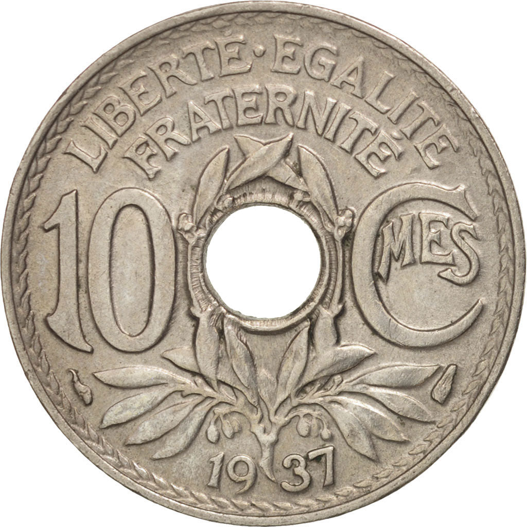 Münze, Frankreich, Lindauer, 10 Centimes, 1937, SS+, Copper-nickel, KM:866a
