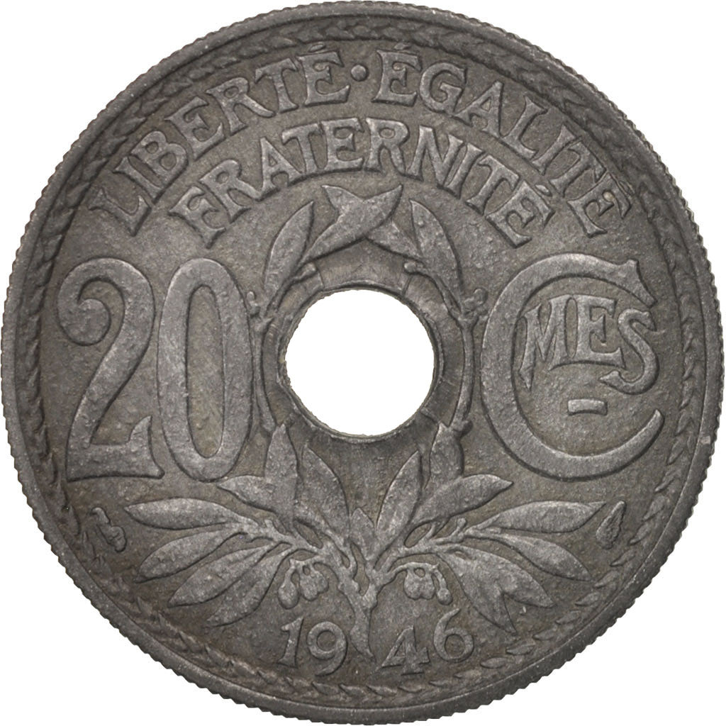 Coin, France, Lindauer, 20 Centimes, 1946, VF(30-35), Zinc, KM:907.1