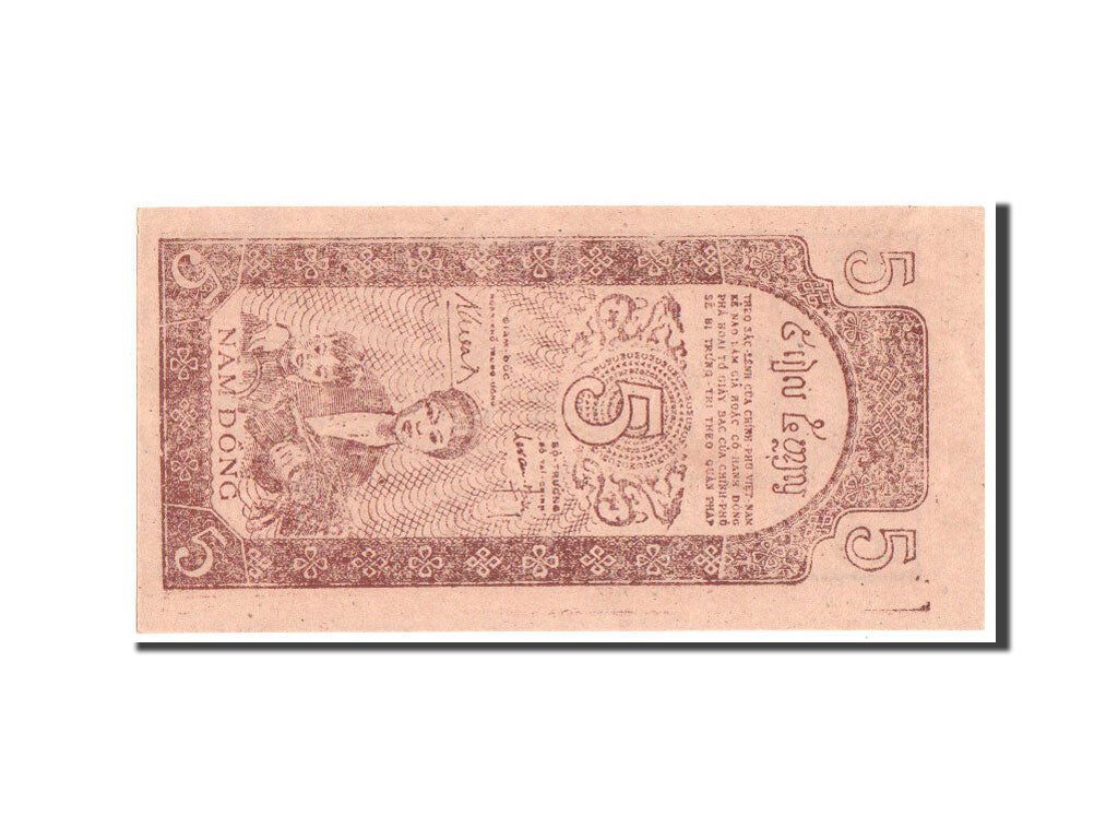 Banconote, Vietnam, 5 D<ox>ng, 1947, SPL