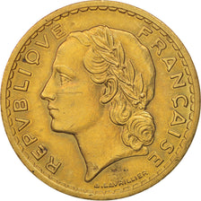Münze, Frankreich, Lavrillier, 5 Francs, 1938, SS+, Aluminum-Bronze, KM:888a.1