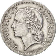 France, Lavrillier, 5 Francs, 1945, Castelsarrasin, EF(40-45),Aluminum,KM 888b.3