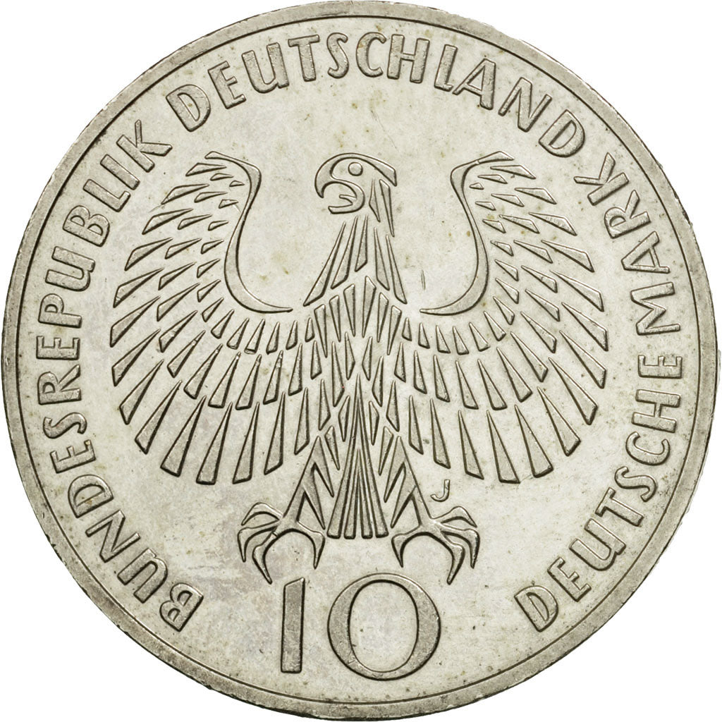Coin, GERMANY - FEDERAL REPUBLIC, 10 Mark, 1972, Hamburg, AU(50-53), Silver