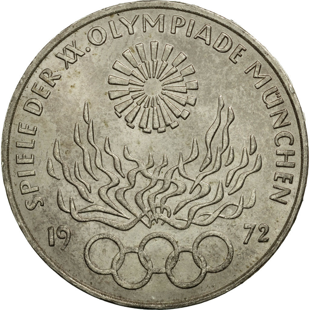 Coin, GERMANY - FEDERAL REPUBLIC, 10 Mark, 1972, Munich, AU(50-53), Silver