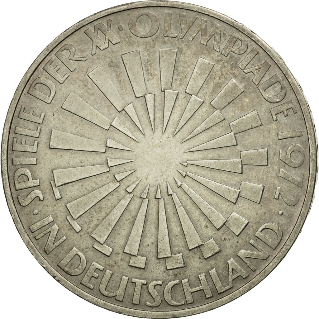 Coin, GERMANY - FEDERAL REPUBLIC, 10 Mark, 1972, Munich, AU(50-53), Silver