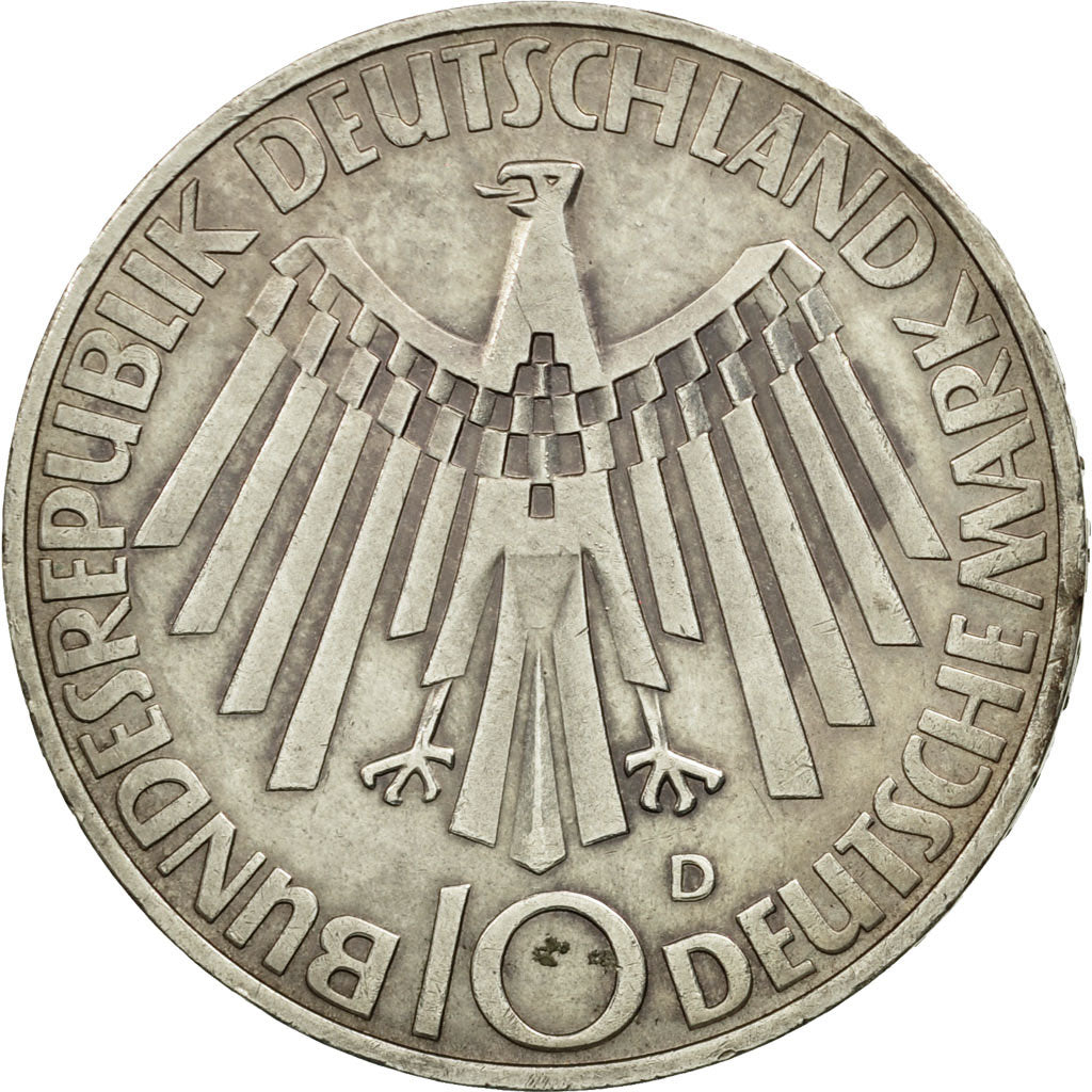 Coin, GERMANY - FEDERAL REPUBLIC, 10 Mark, 1972, Munich, AU(50-53), Silver