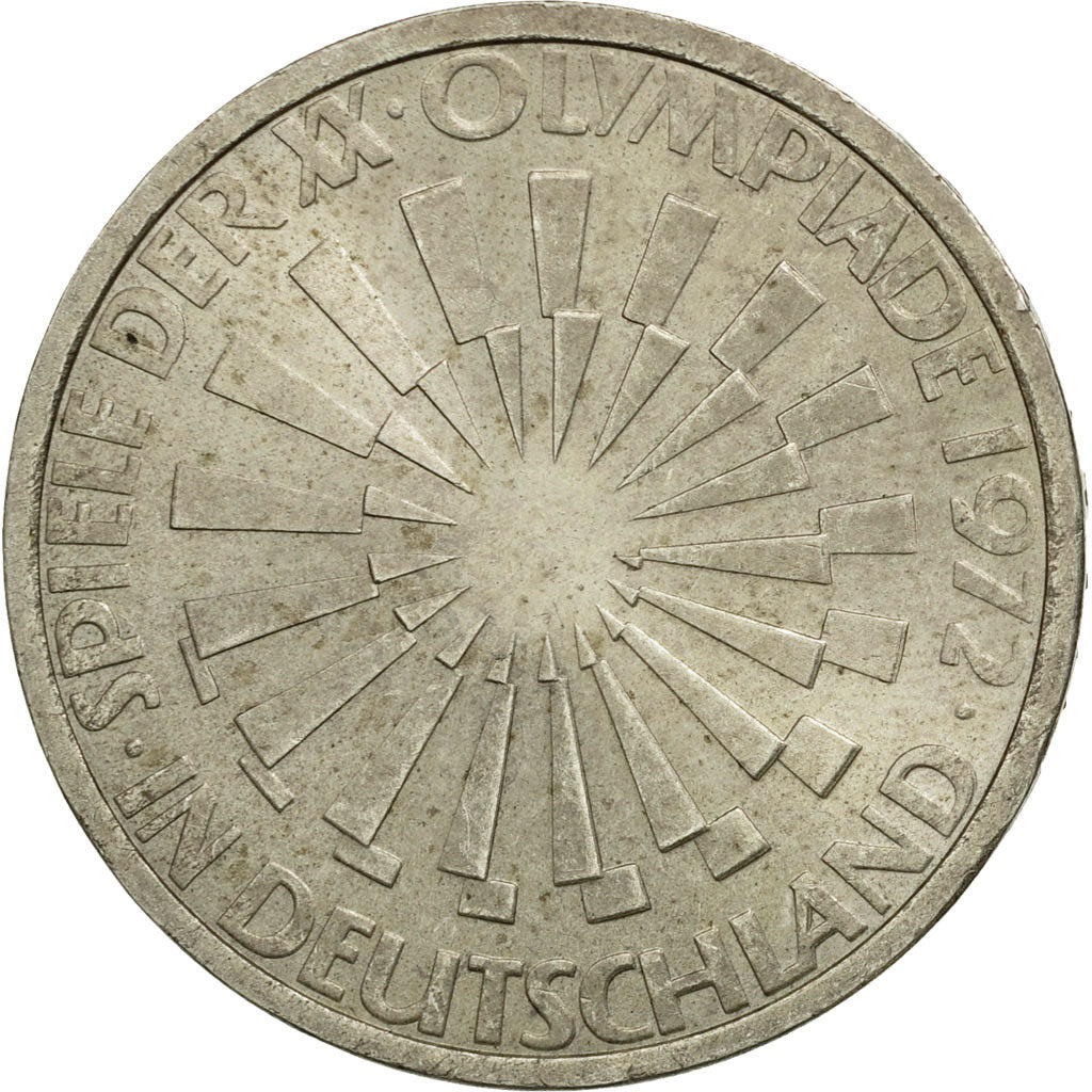 Coin, GERMANY - FEDERAL REPUBLIC, 10 Mark, 1972, Hamburg, AU(50-53), Silver