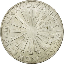 Coin, GERMANY - FEDERAL REPUBLIC, 10 Mark, 1972, Karlsruhe, AU(50-53), Silver