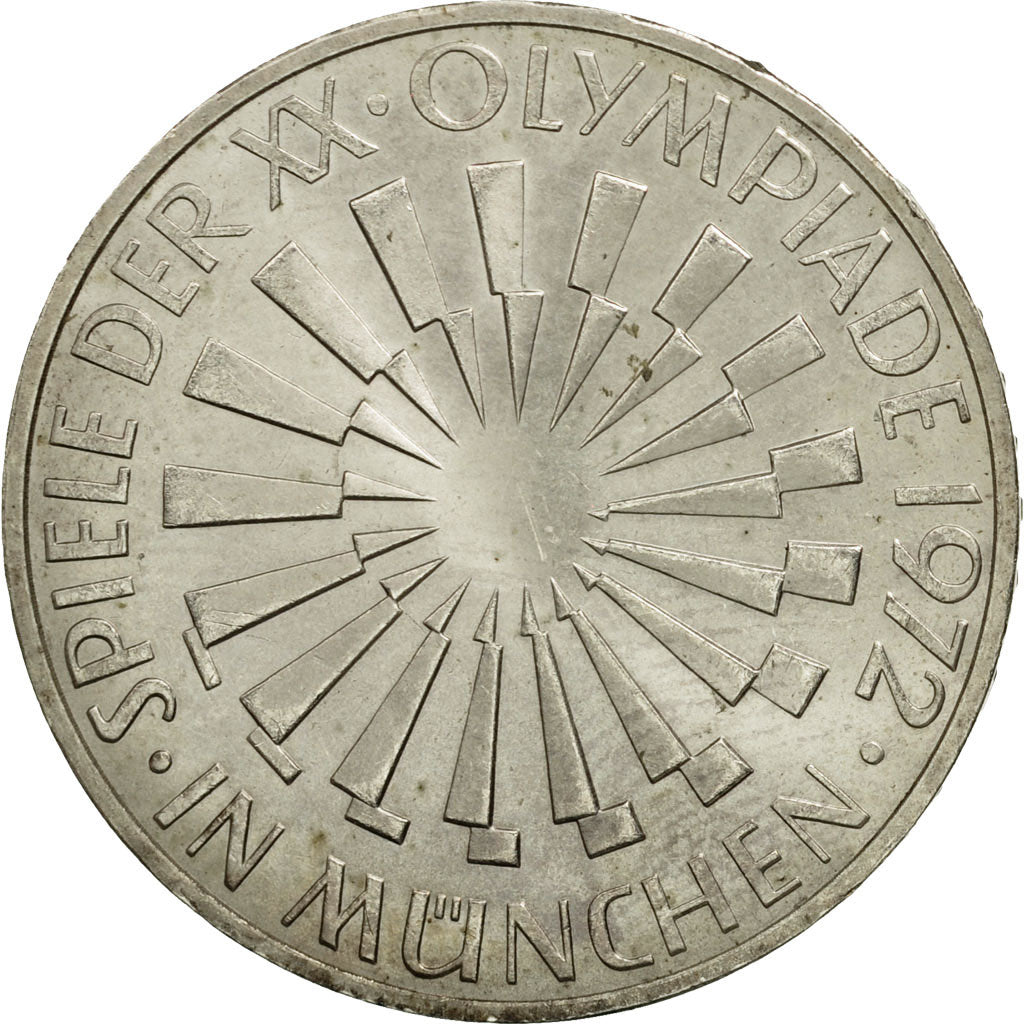 Coin, GERMANY - FEDERAL REPUBLIC, 10 Mark, 1972, Hamburg, AU(50-53), Silver