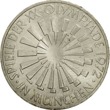 Coin, GERMANY - FEDERAL REPUBLIC, 10 Mark, 1972, Hamburg, AU(50-53), Silver