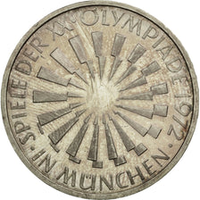 Coin, GERMANY - FEDERAL REPUBLIC, 10 Mark, 1972, Stuttgart, AU(50-53), Silver