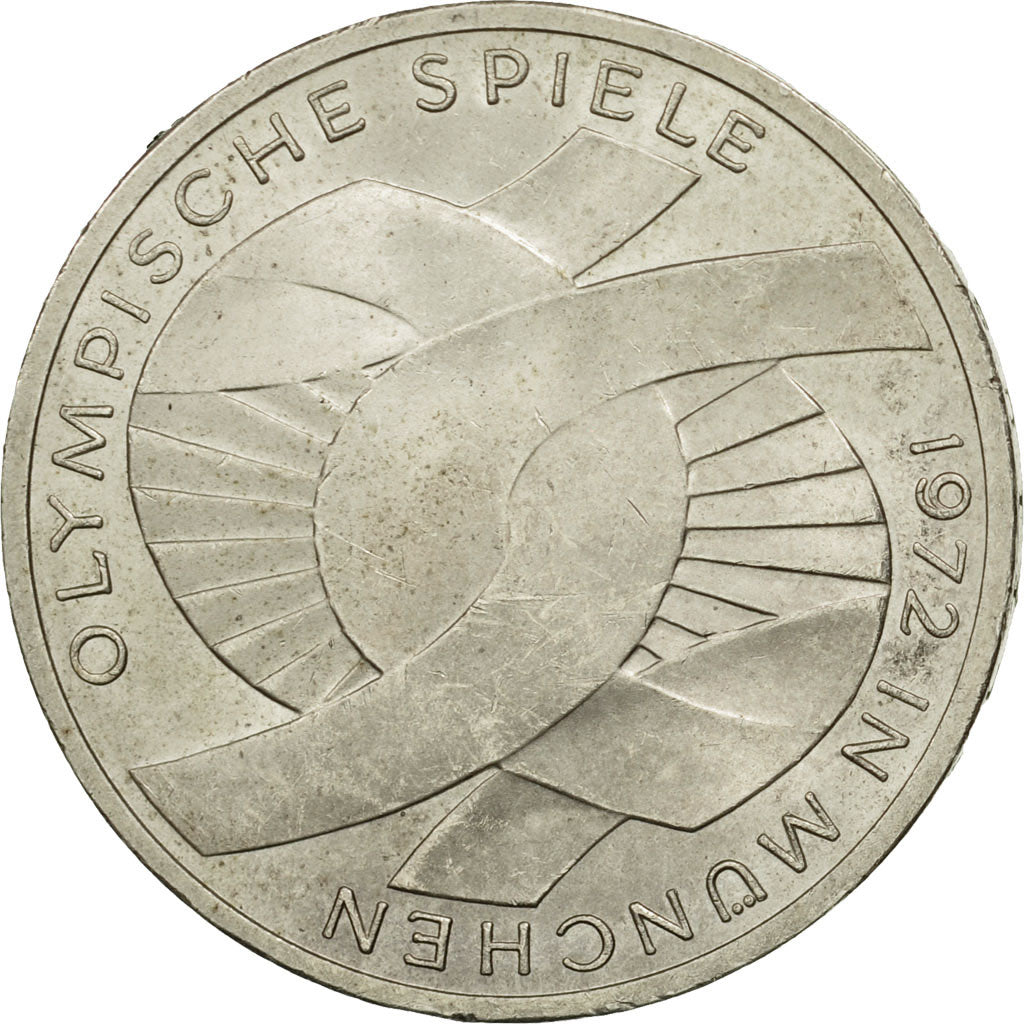 Coin, GERMANY - FEDERAL REPUBLIC, 10 Mark, 1972, Hamburg, AU(50-53), Silver