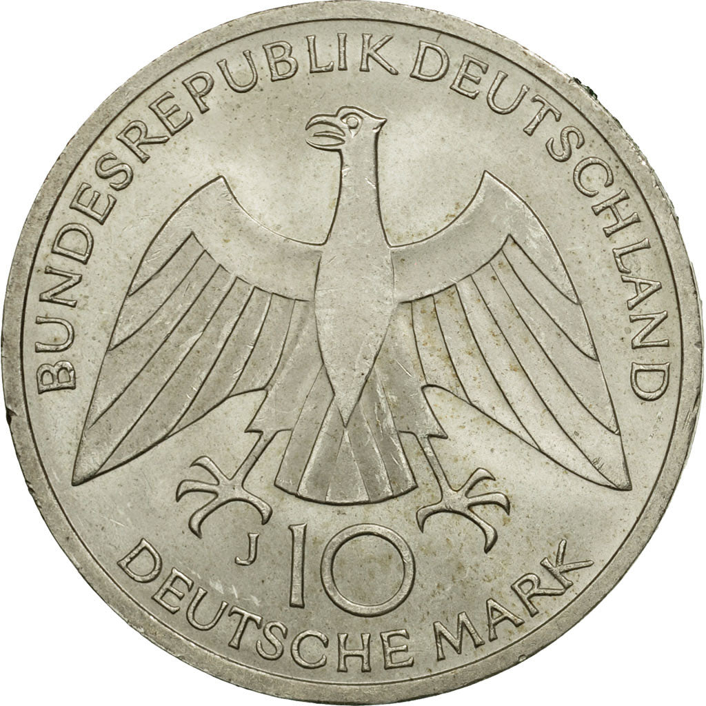 Coin, GERMANY - FEDERAL REPUBLIC, 10 Mark, 1972, Hamburg, AU(50-53), Silver