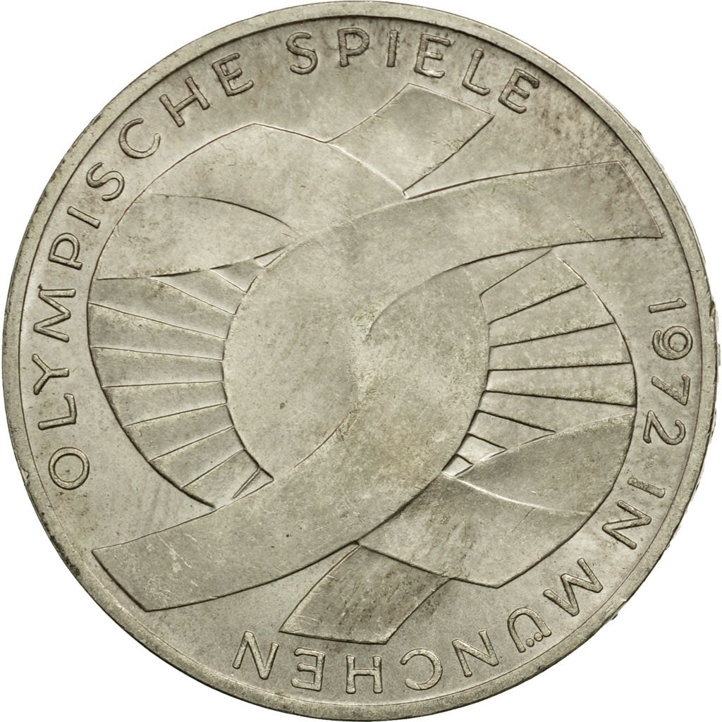 Munten, Federale Duitse Republiek, 10 Mark, 1972, Munich, ZF+, Zilver, KM:131