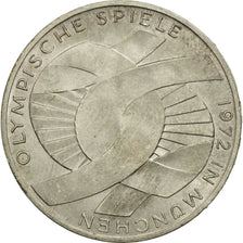 Munten, Federale Duitse Republiek, 10 Mark, 1972, Munich, ZF+, Zilver, KM:131