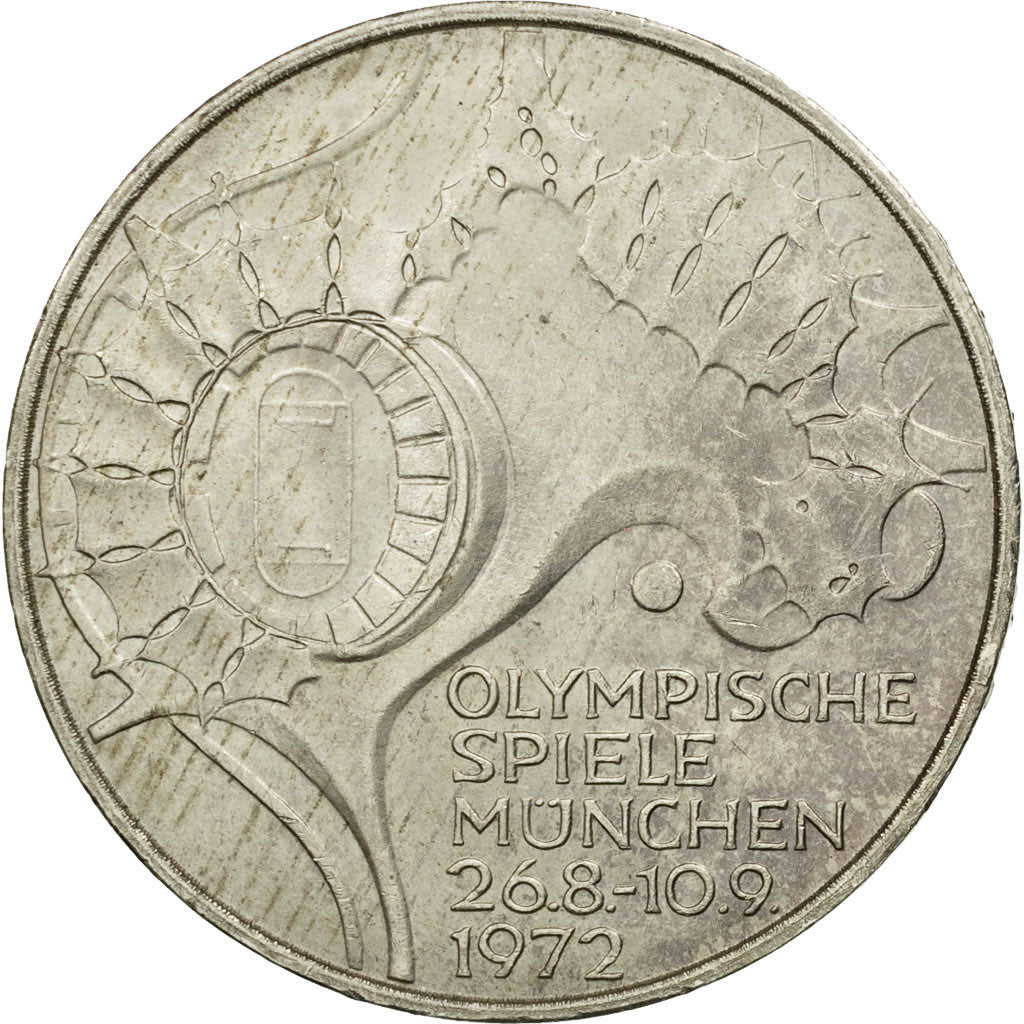 Münze, Bundesrepublik Deutschland, 10 Mark, 1972, Munich, SS+, Silber, KM:133