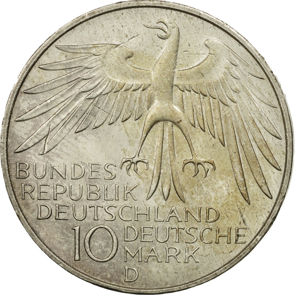 Münze, Bundesrepublik Deutschland, 10 Mark, 1972, Munich, SS+, Silber, KM:133