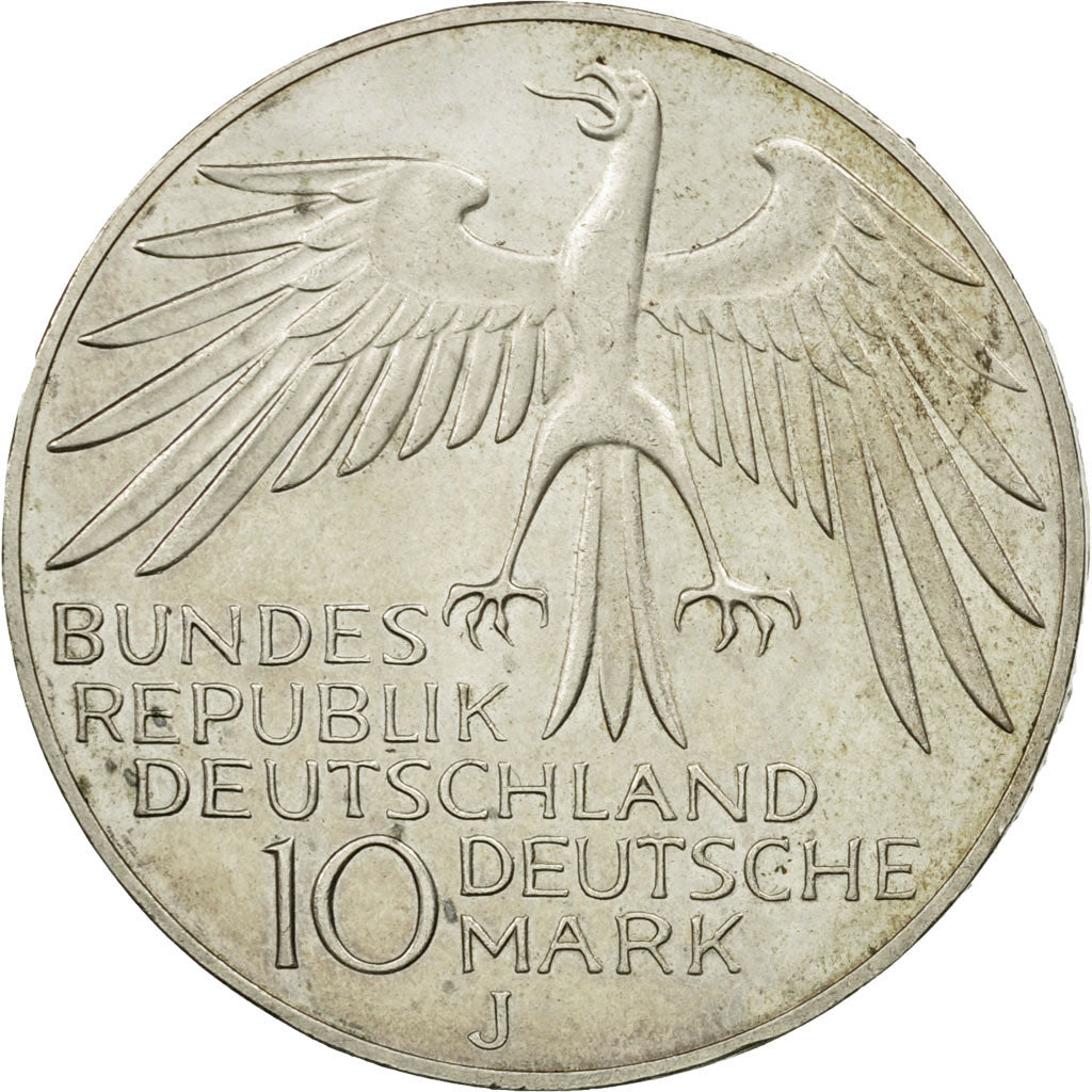 Coin, GERMANY - FEDERAL REPUBLIC, 10 Mark, 1972, Hamburg, AU(50-53), Silver
