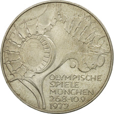 Munten, Federale Duitse Republiek, 10 Mark, 1972, Stuttgart, ZF+, Zilver, KM:133
