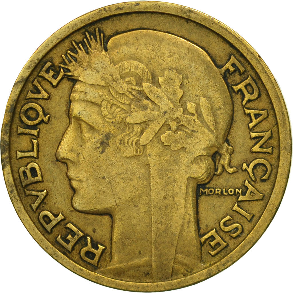 Munten, Frankrijk, Morlon, 2 Francs, 1931, ZF, Aluminum-Bronze, KM:886