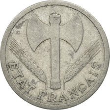 France, Bazor, 2 Francs, 1944, Castelsarrasin, TB+, Aluminium, KM:904.3,Gad 535a