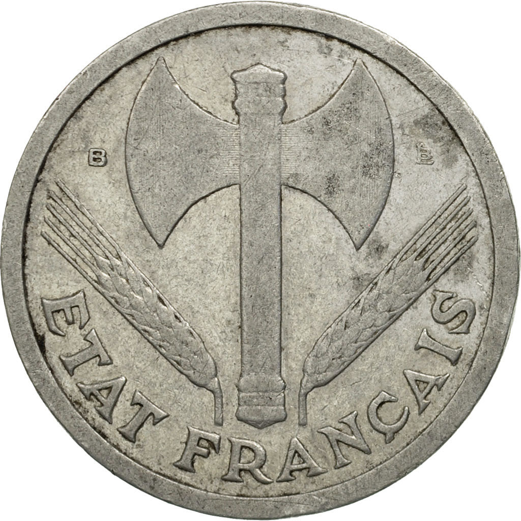 France, Bazor, 2 Francs, 1944, Beaumont - Le Roger, TB+, Alum ,KM:904.2,Gad 535a