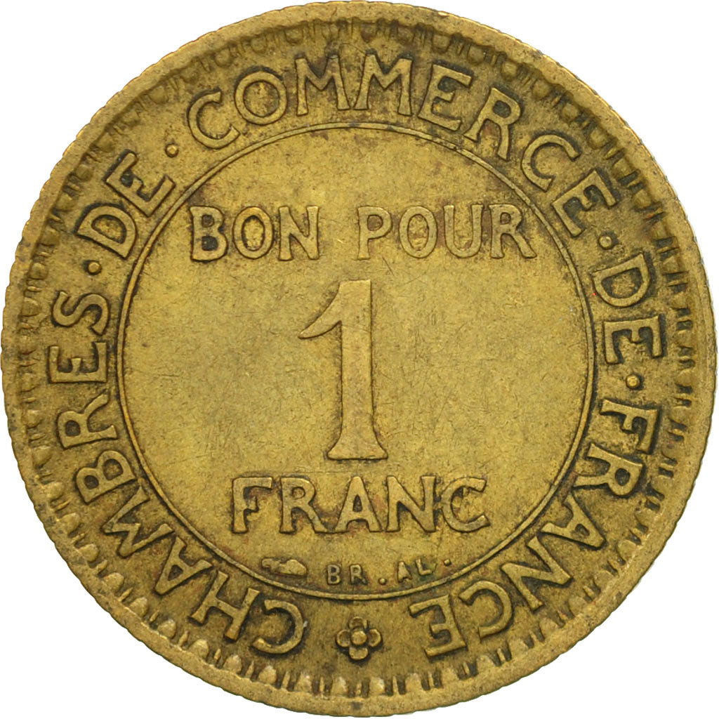 France, Chambre de commerce, Franc, 1920, Paris, VF(30-35), Alum-Bron, KM 876