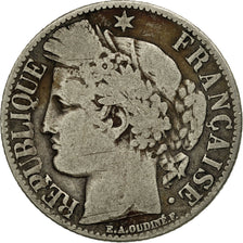 Coin, France, Cérès, Franc, 1872, Bordeaux, VF(20-25), Silver, KM:822.2