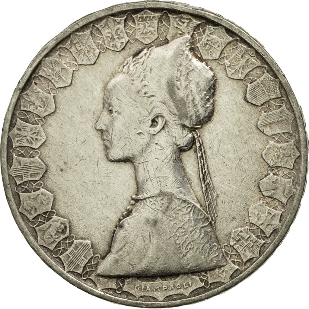 Italy, 500 Lire, 1958, Rome, EF(40-45), Silver, KM:98