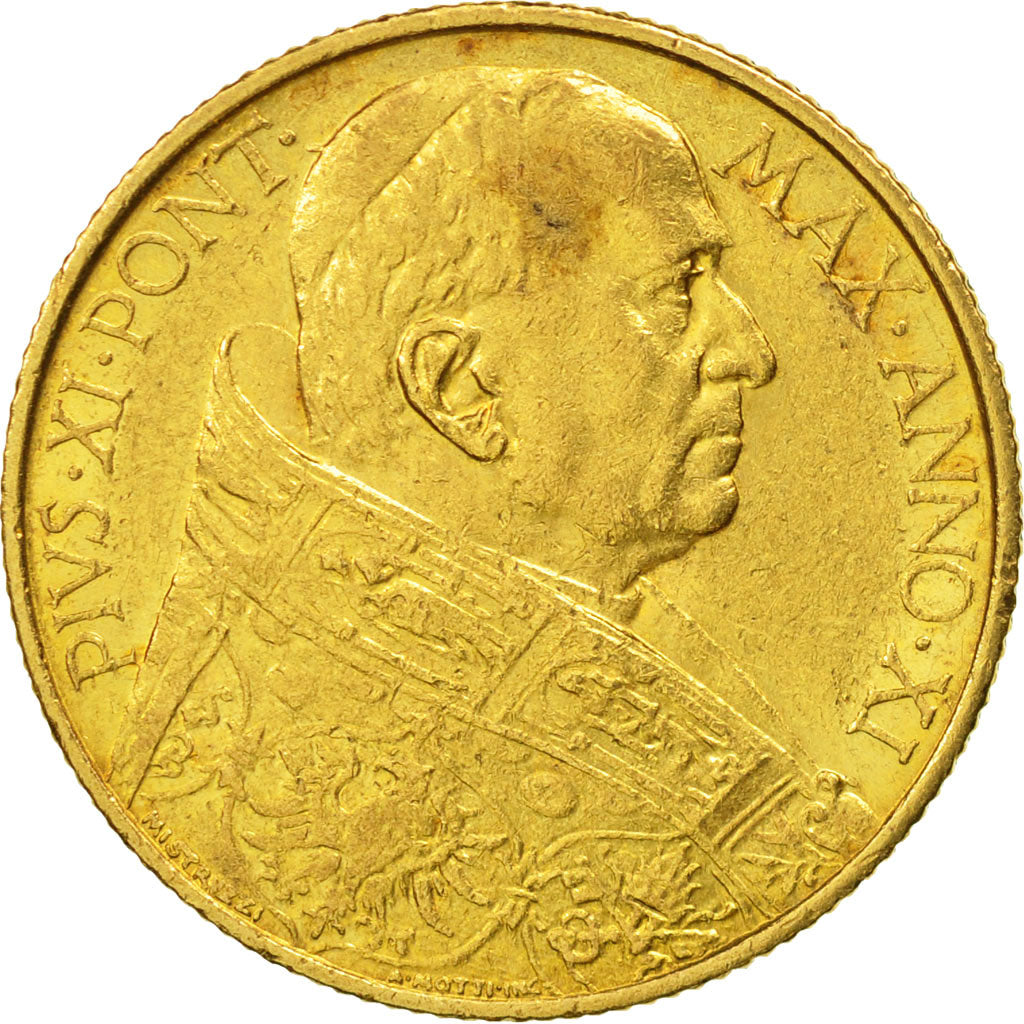 Coin, VATICAN CITY, Pius XI, 100 Lire, 1932, AU(55-58), Gold, KM:9