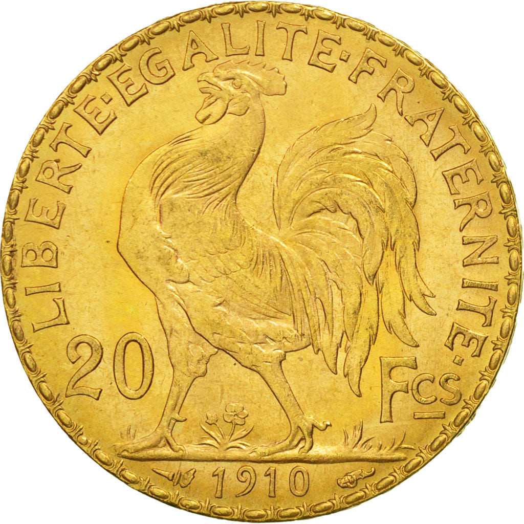Moneda, Francia, Marianne, 20 Francs, 1910, EBC+, Oro, KM:857, Gadoury:1064a