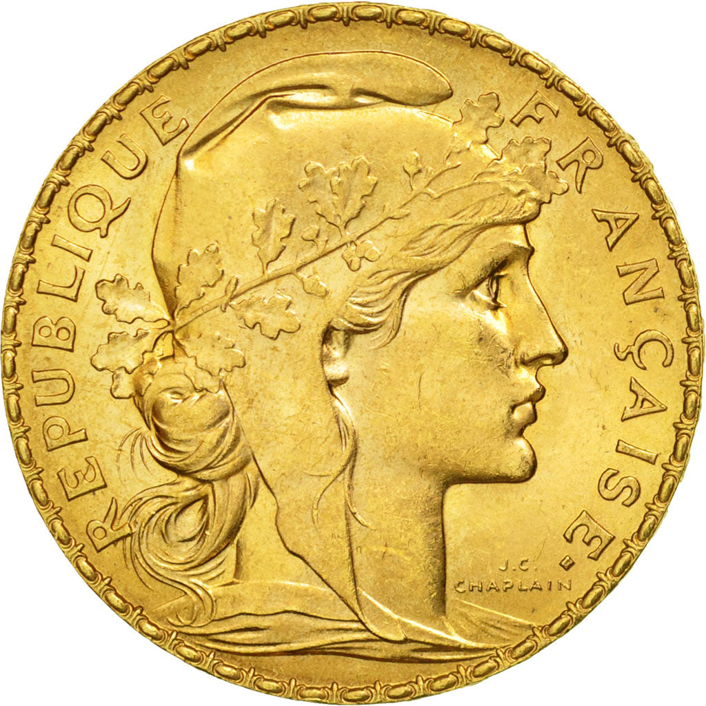 Munten, Frankrijk, Marianne, 20 Francs, 1911, PR+, Goud, KM:857, Gadoury:1064a