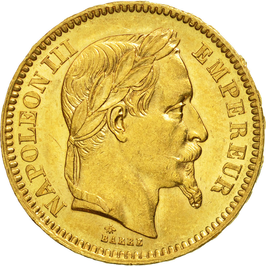 Moneda, Francia, Napoleon III, Napoléon III, 20 Francs, 1866, Paris, EBC, Oro