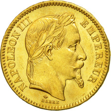 France, Napoleon III, 20 Francs, 1865, Paris, SUP, Or, KM:801.1, Gadoury 1062