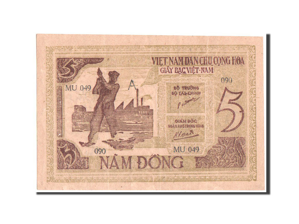 Viet Nam, 5 D<ox>ng, 1946, KM #3a, EF(40-45), MU