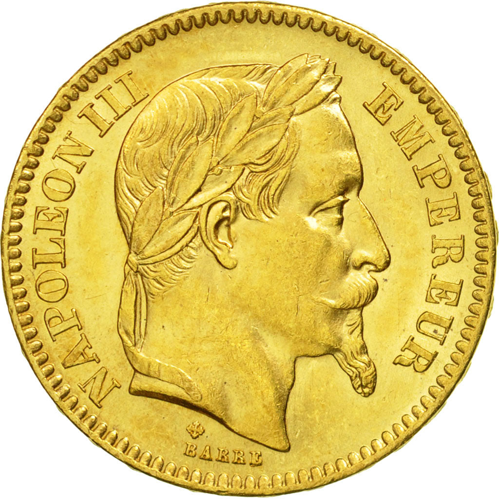 Coin, France, Napoleon III, Napoléon III, 20 Francs, 1865, Strasbourg
