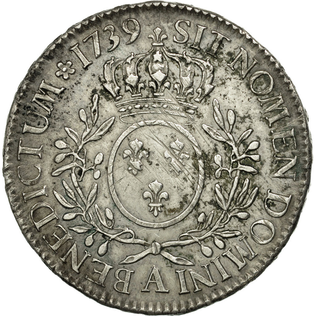 Monnaie, France, Louis XV, Écu aux branches d'olivier, Ecu, 1739, Paris, TTB+